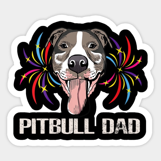 Pitbull dad Sticker by Éléonore Royer